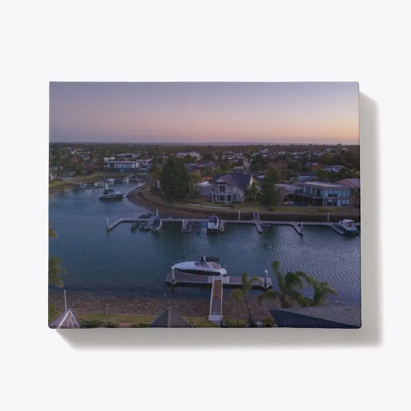 Boat Mooring at Sunset